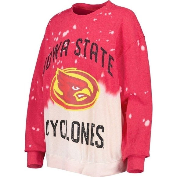 Iowa State Cyclones Twice As Nice Faded Dip-Dye Pullover sweatshirt S - Picture 2 of 6